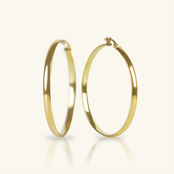 Large Hoops Earrings,Crafted from 18k Solid Gold