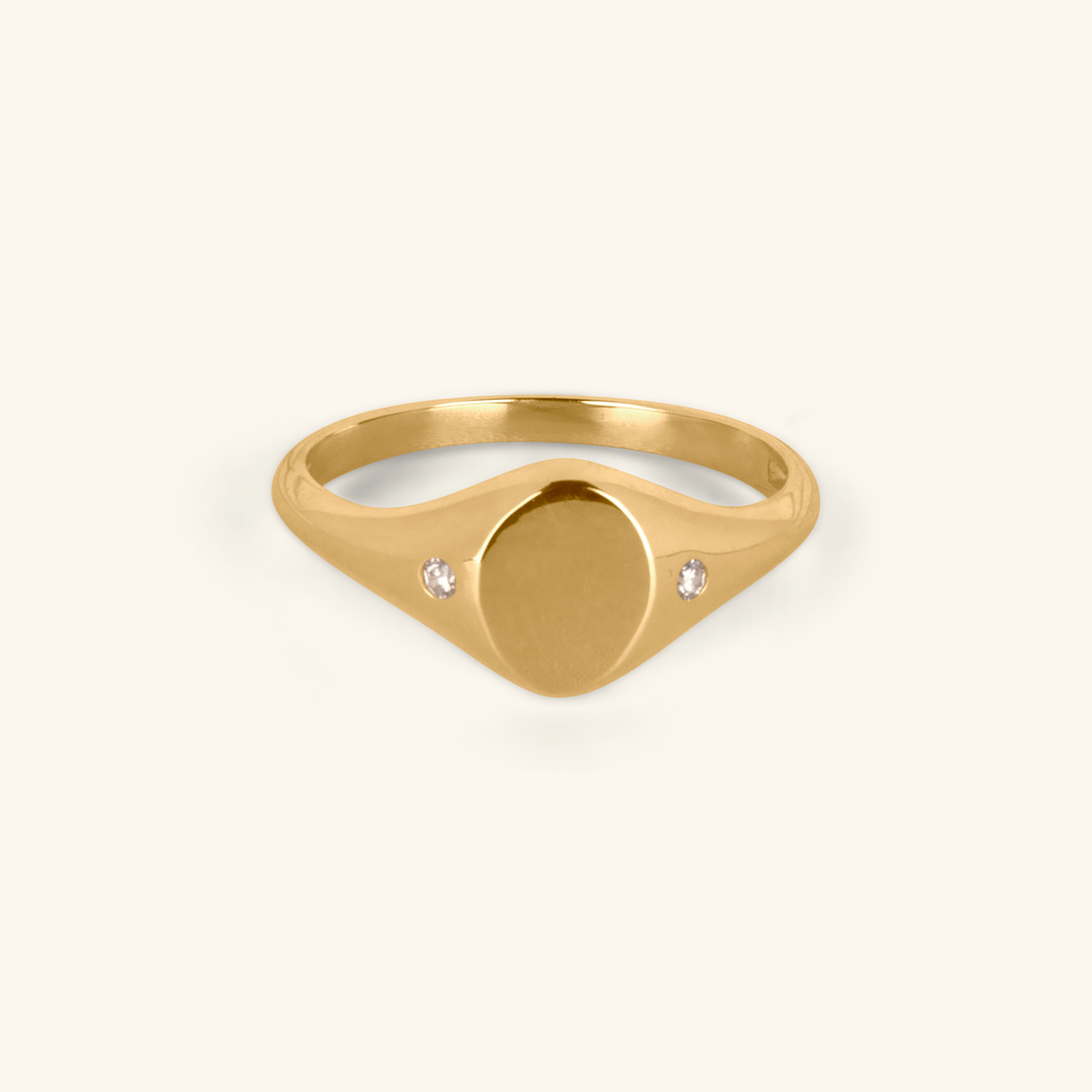 Signet Ring,Made in 14k Solid Gold
