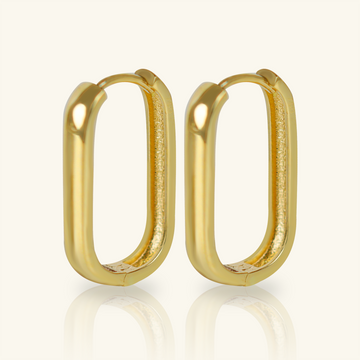 Chunky Medium U Hoops, Made in 18k solid gold