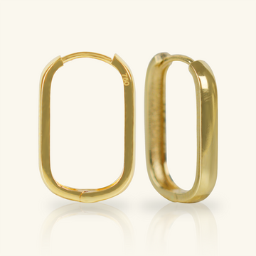 Chunky Medium U Hoops, Made in 18k solid gold