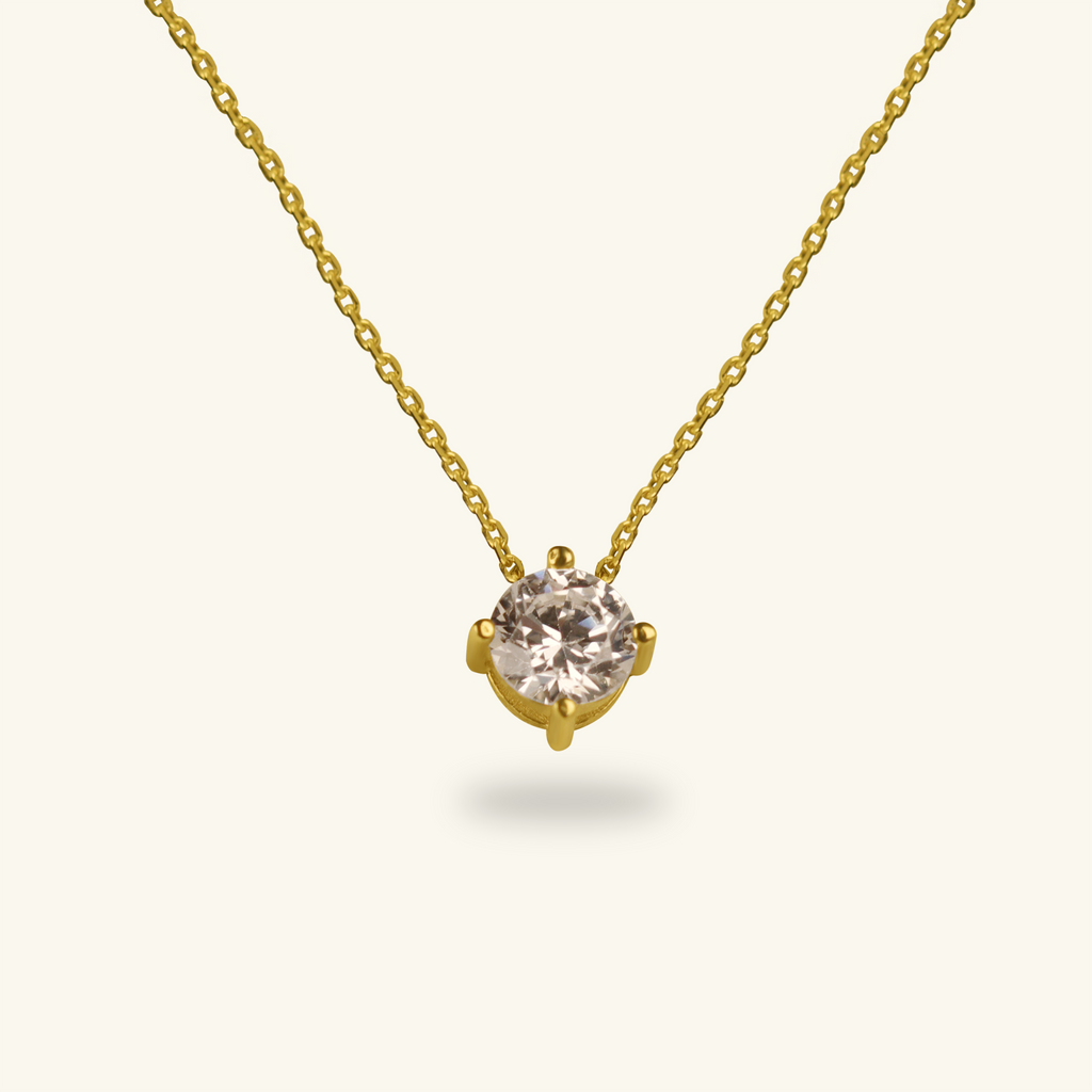 Round Necklace, Crafted from luxurious 14k solid gold