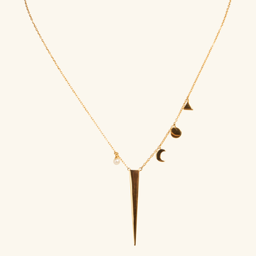 Irina Skinny Triangle Necklace, Handcrafted in 925 sterling silver