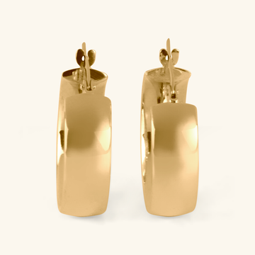 Chunky Hoops, Made in 14k hollowed gold